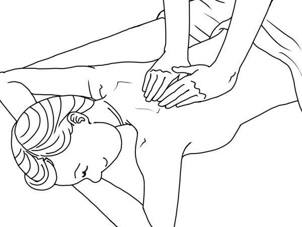 Massage line art.