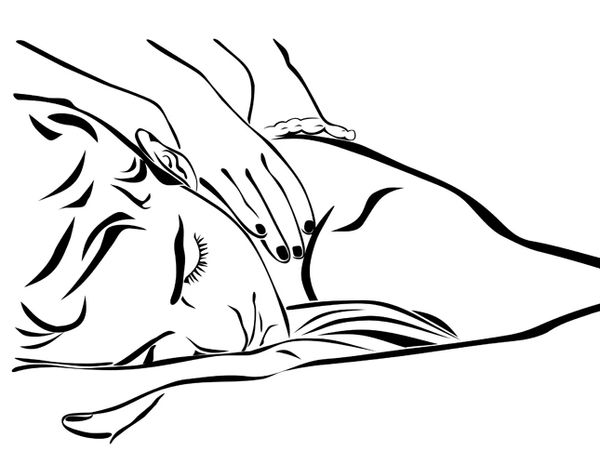 Massage line art.
