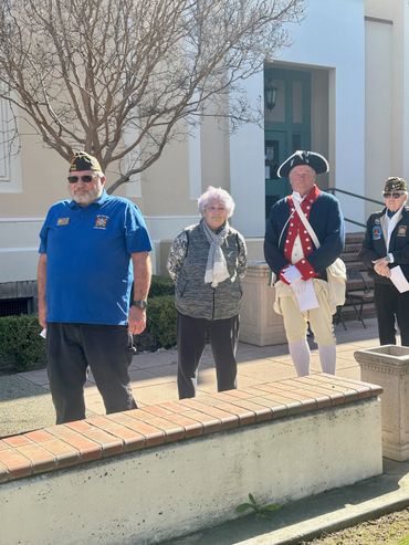 Veterans Affairs Chairman John Cline Patti Cline representing DAR and President Scott Nichols