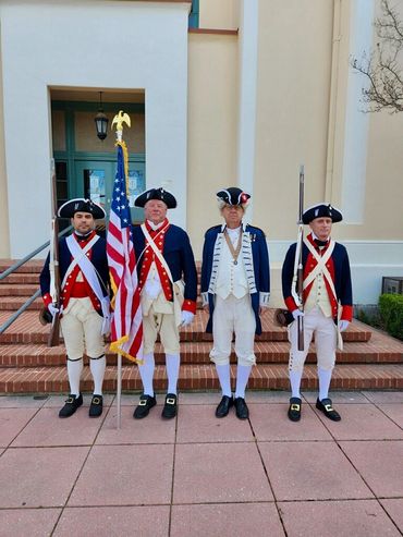 Color Guard Members, (L-R), Randy Dhindsa, President Scott Nichols, Jon Russell