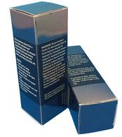 Metallic same side tuck end folding carton box