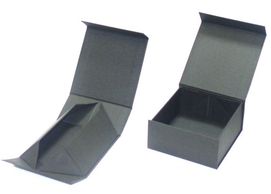 black collapsible boxes