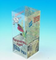 Clear PET folding box for plant, PET box