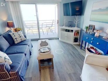 View of living room balcony