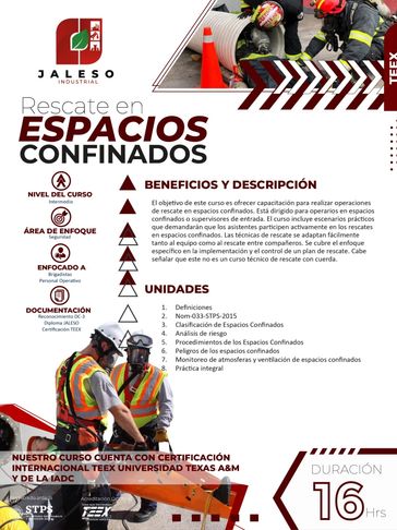 Capacitación en la universidad TEEX rescate en espacios confinados con certificación internacional