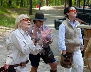 GRITS gals enjoying shooting at Orvis Sandanona.