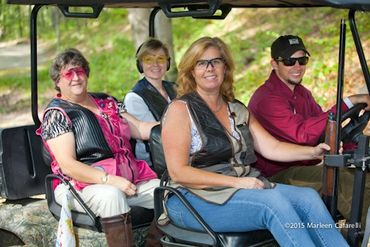 GRITS members moving through the Sporting Clays course at Orvis Sandanona.