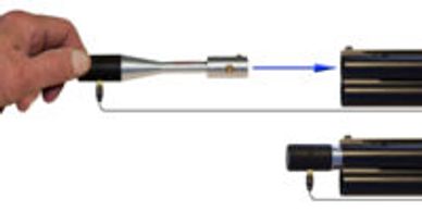 The LaserShooter fits easily into muzzle of your shotgun.