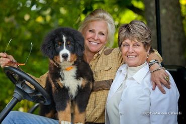 GRITS gals and doggie enjoying a successful shoot