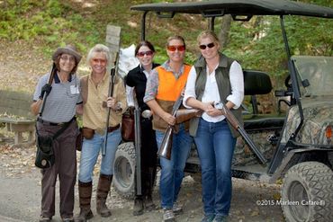 GRITS gals at a sporting clays shoot at Orvis Sandanona.