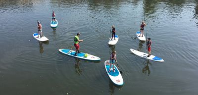 an Instructed SUP lesson in Bath, Somerset.