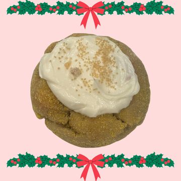 Sweet cornbread cookie topped with smooth honey butter frosting and granulated honey. Available now