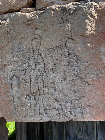 Sandstone carvings from the 17th or 18th century