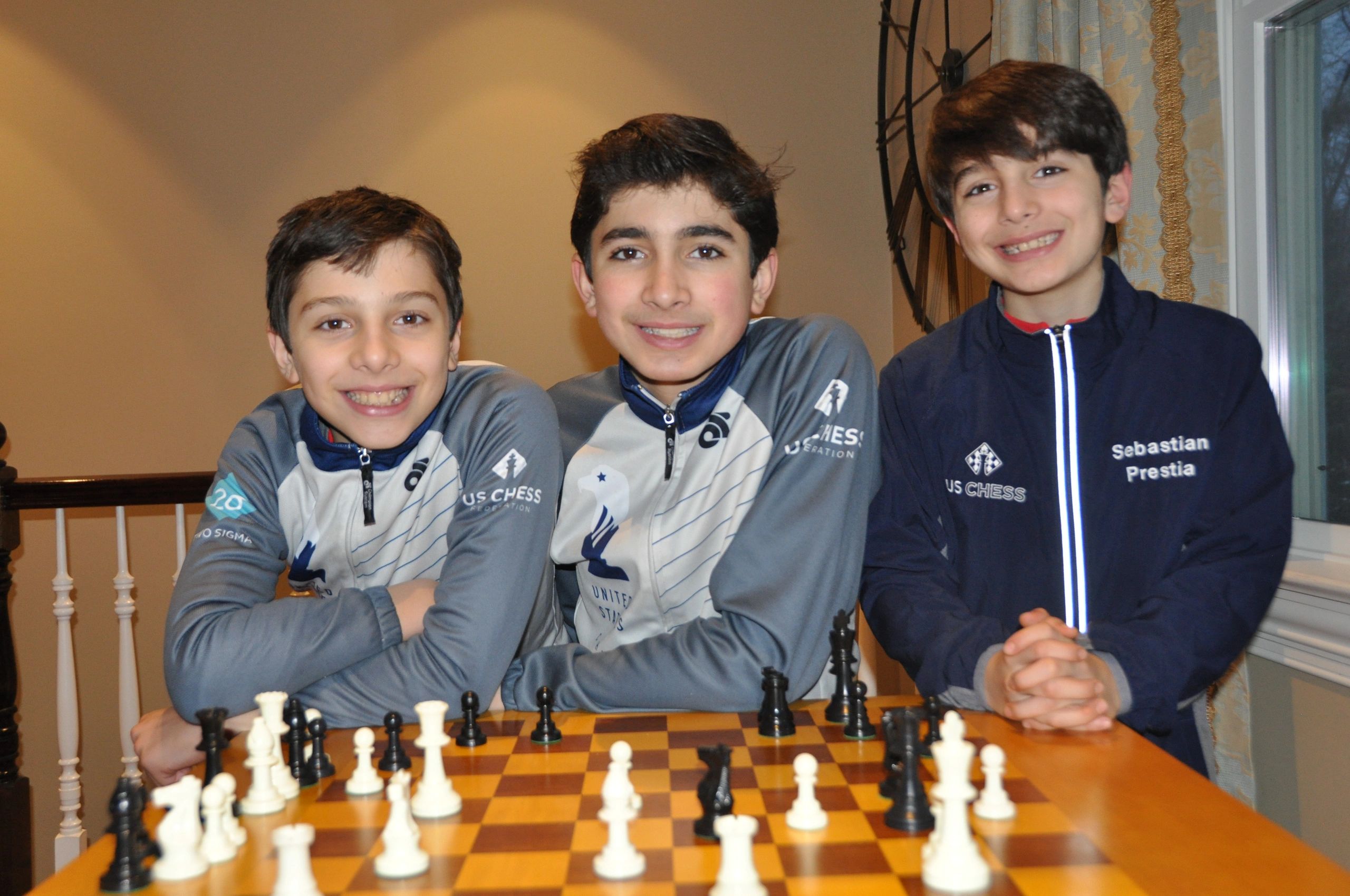 Prestia brothers Frankie, Paris and Sebastian, United States Chess Federation Record holders
