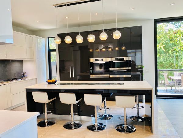 Custom Kitchen loaded with built inns.