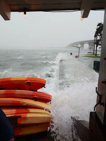 brant-crockett-at-harts-landing-waves-hit-seawall