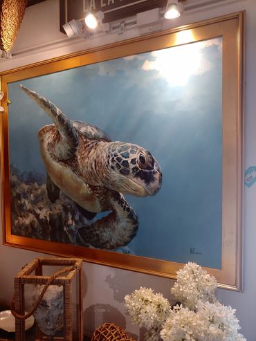 brant-crockett-looking-at-favorite-sea-turtle-painting