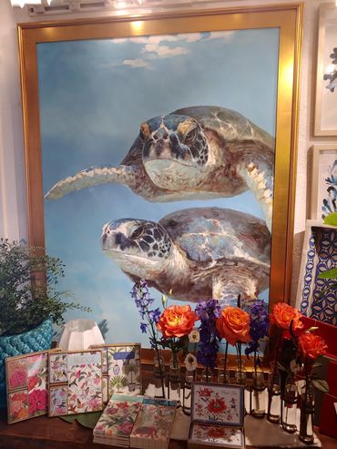 brant-crockett-looking-at-sea-turtle-painting
