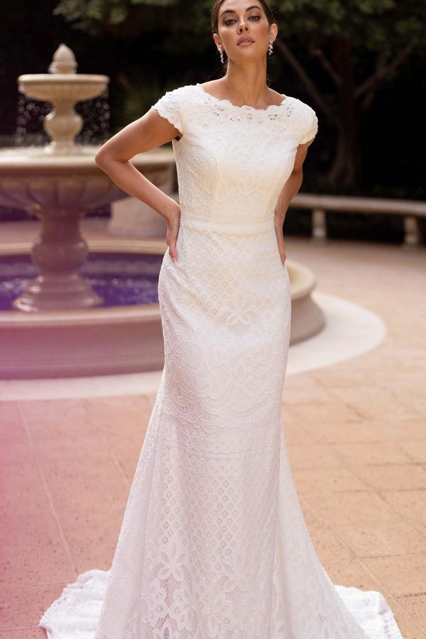 Modest Wedding Dress Custom Formal Gown Dresses Lethbridge Fashion Modern Woman Lace Lore