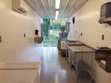 inside on-farm processing plant