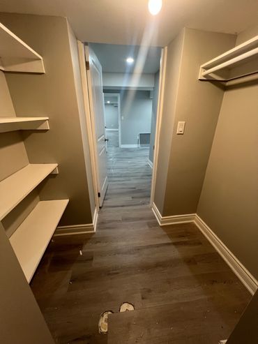 Basement finishing /closet