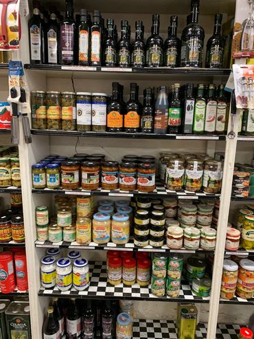 Oils, Vinegars, and Various imported jarred items