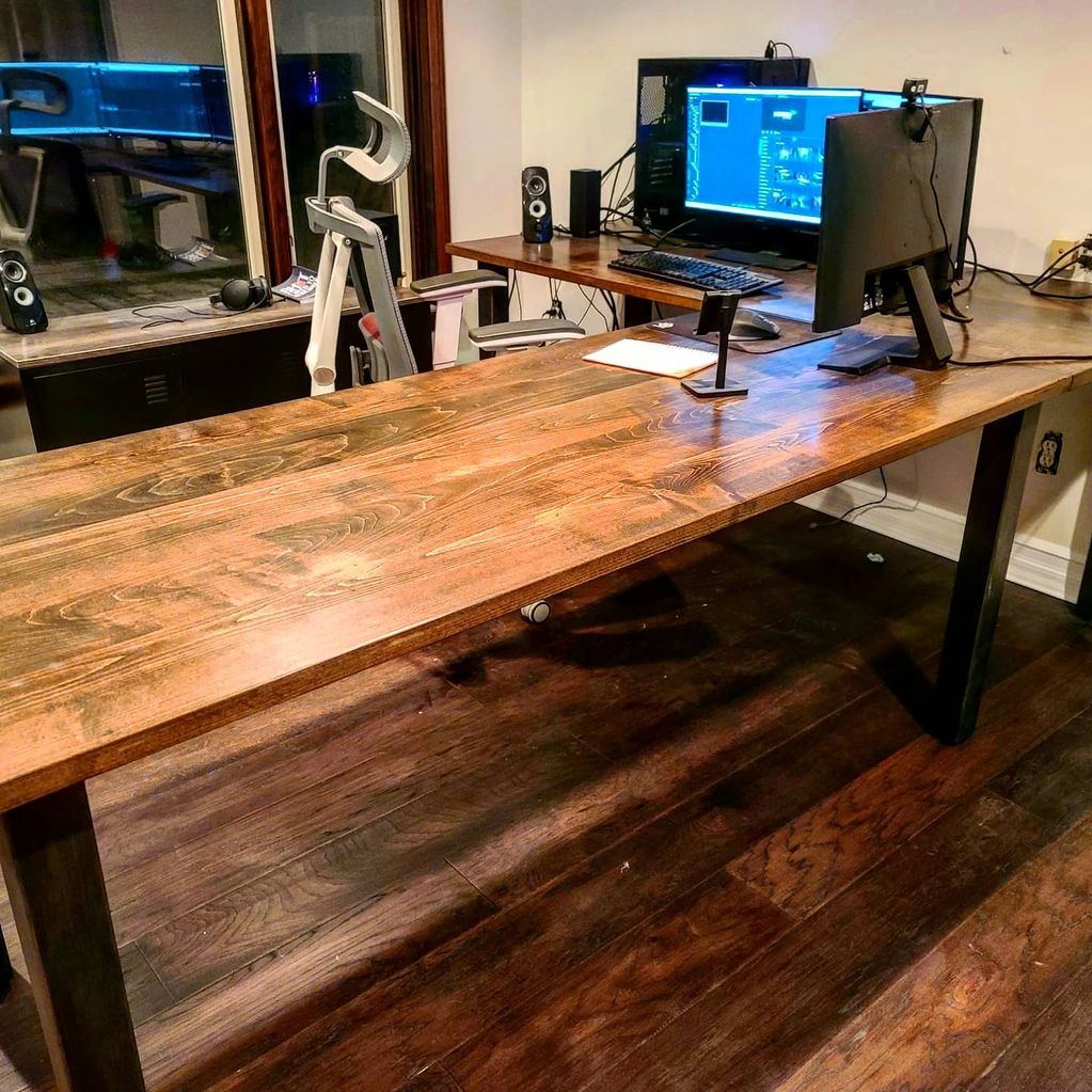 Custom Maple workstation desk
