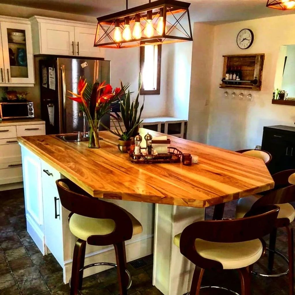 Custom Ash island countertop