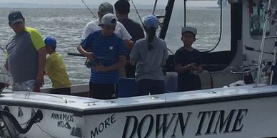 Bottom fishing for perch Down Time Charters - Annapolis sportfishing Charters