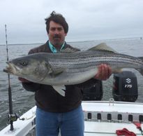 Trophy Stripers = Annapolis fishing charters on board the Down Time
