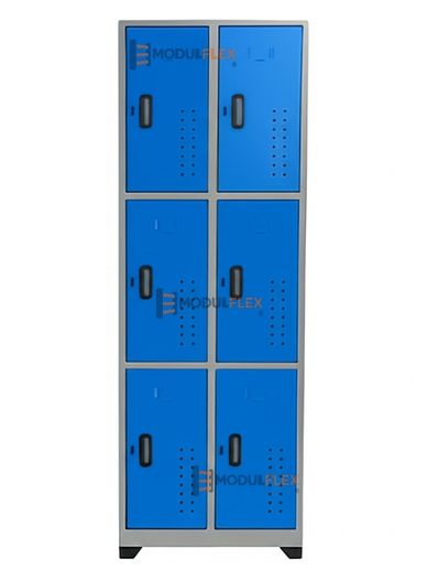 Lockers metálicos 6 puestos vertical puertas azules  locker metálico casilleros metálicos para casco