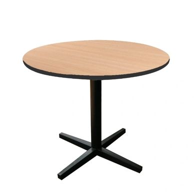 Mesa redonda con base metalica