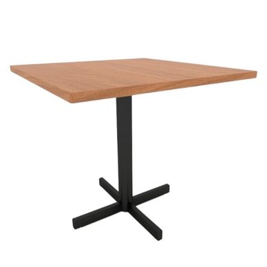 Mesa cuadrada con base metalica
