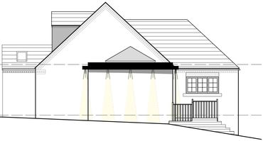 Side elevation garden room drawing derbyshire