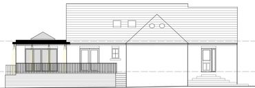Rear elevation architect drawing derbyshire