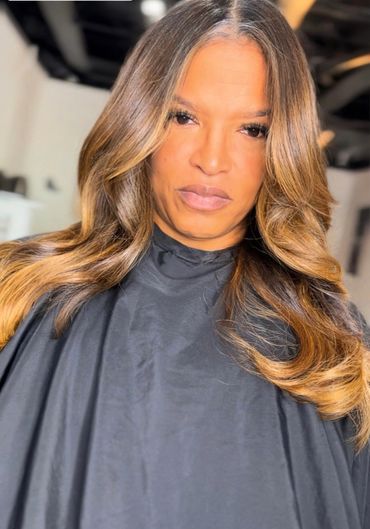 Highlights of blonde