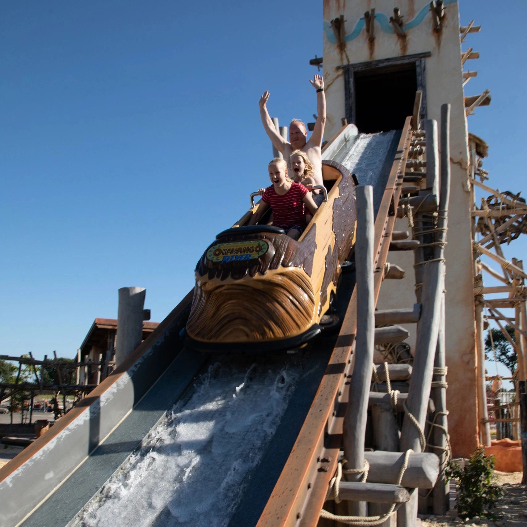Flume-Ride "Okavango River" in "Jaderpark" in Germany.