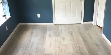  Small office update by Tampa contractor, Brand-new flooring baseboards and Paint. 