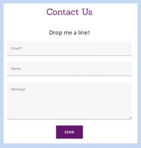 A contact us form will be added to your website to make it easy for your customers to contact you