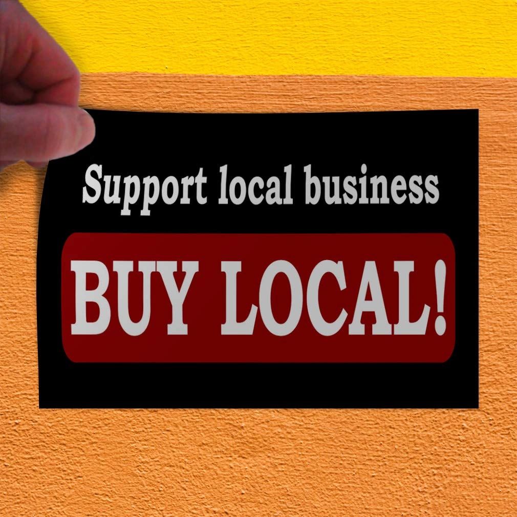 alt="Orange banner that says Support local business"