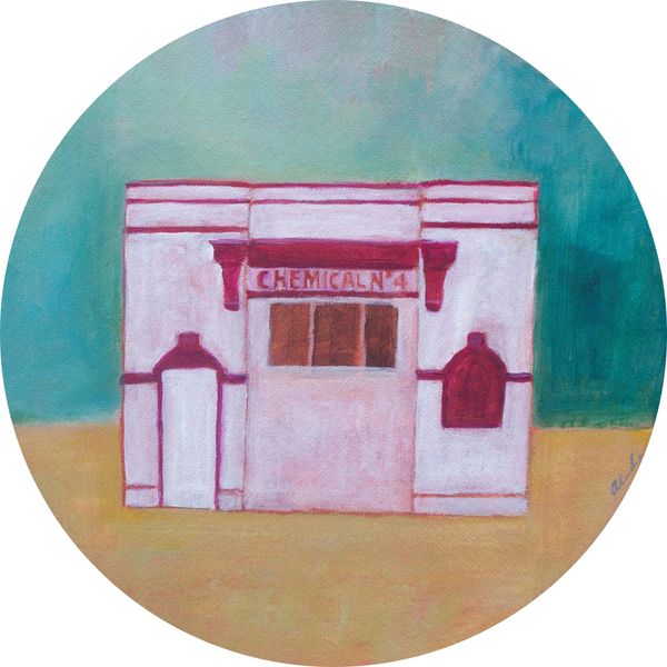 San Jose Chemical No.4 building Round Acrylic Painting