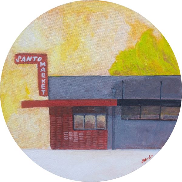 San Jose Santo Market Round Acrylic Painting