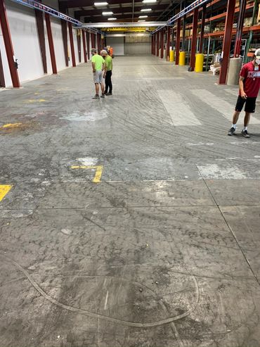 industrial flooring / concrete not yet grinded