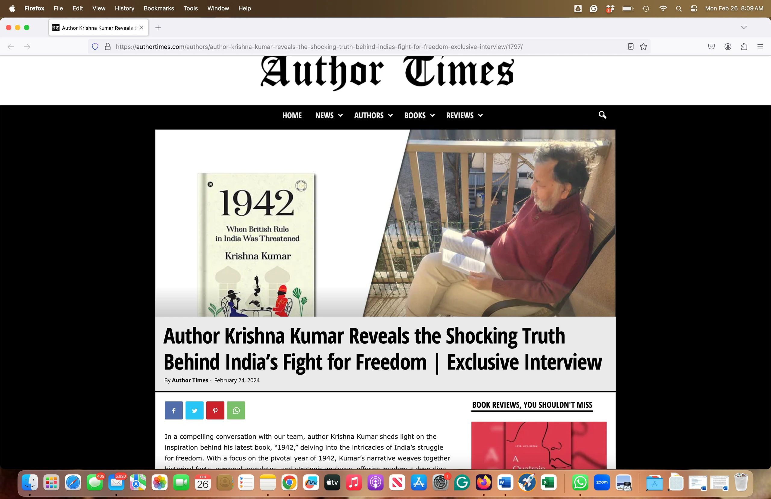 Interview in Author Times