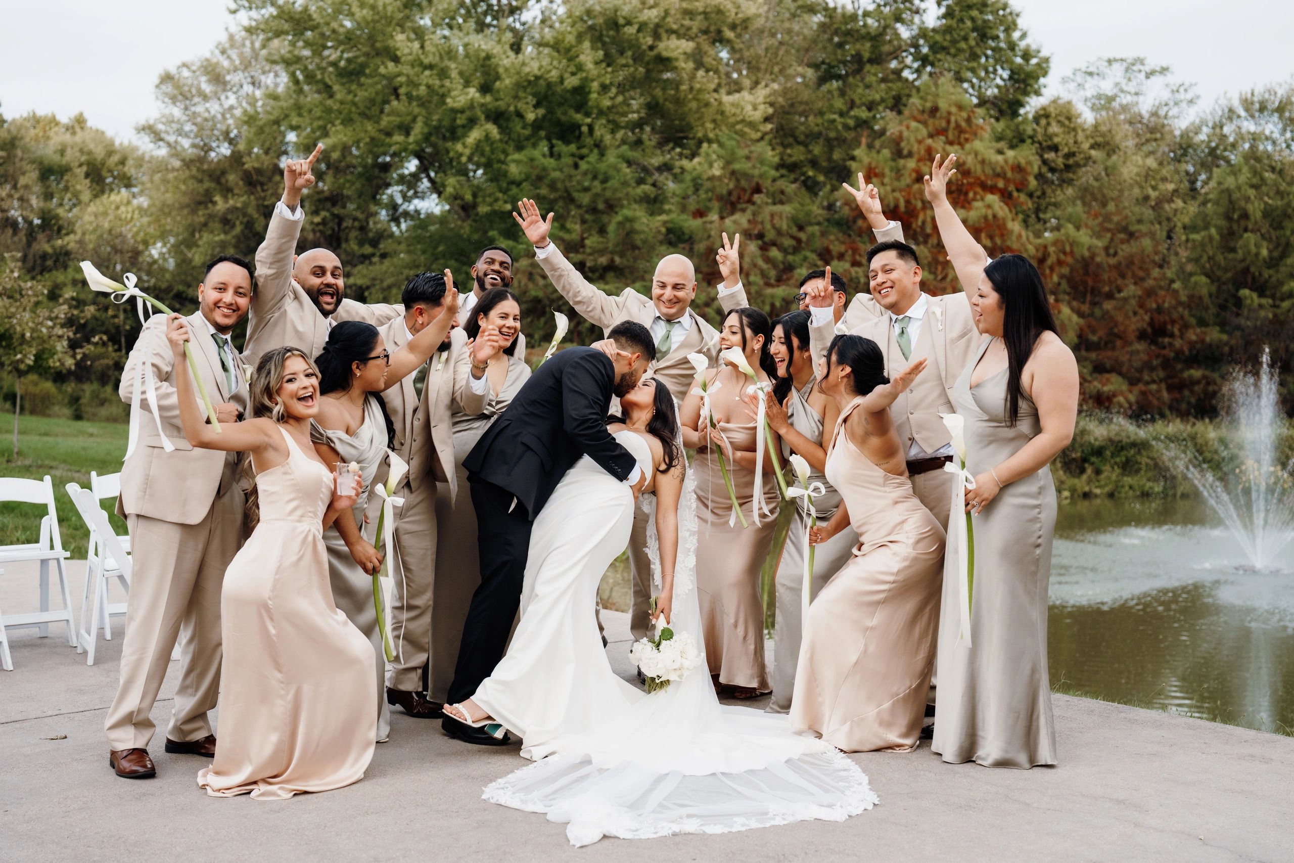 Wedding party at Riverside on the Potomac