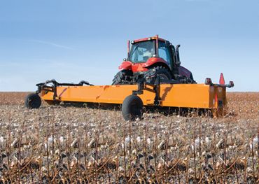 Tractor Windrower shredder field cultivation agriculture crop cotton champs