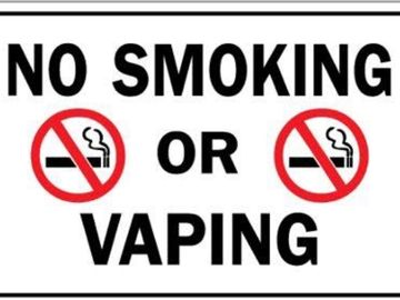 No Smoke and Vape sign