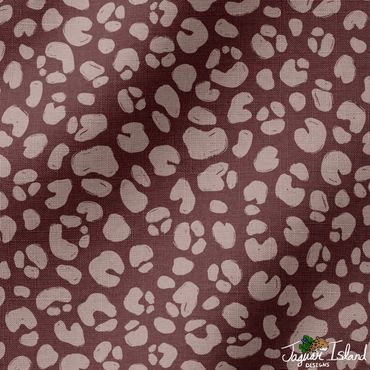 A moody burgundy red & pink leopard spot pattern with linen texture from modern traditional