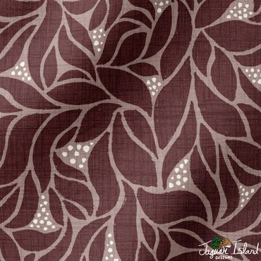 A moody burgundy red and pink simple leaves curving in a nice pattern with little white berries.
