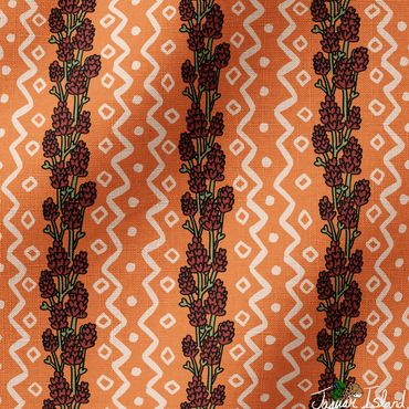 This design features red Indian paintbrush flowers with zigzag, diamonds and dots to make stripes.